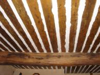 <br>Old provencal ceiling of wood and plaster